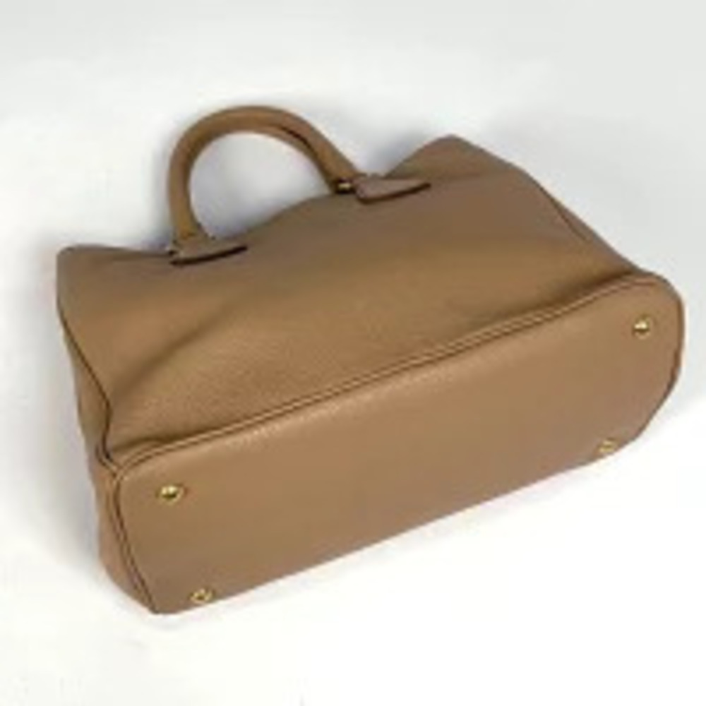 Prada 2WAY leather bag Daino tote Vitello Black